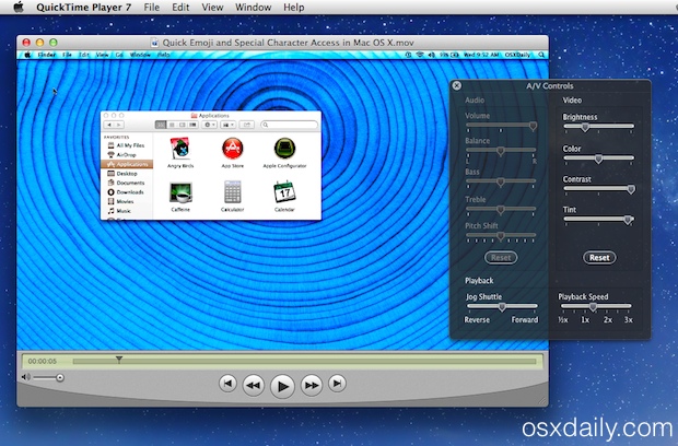 quicktime player for mac take video with audio